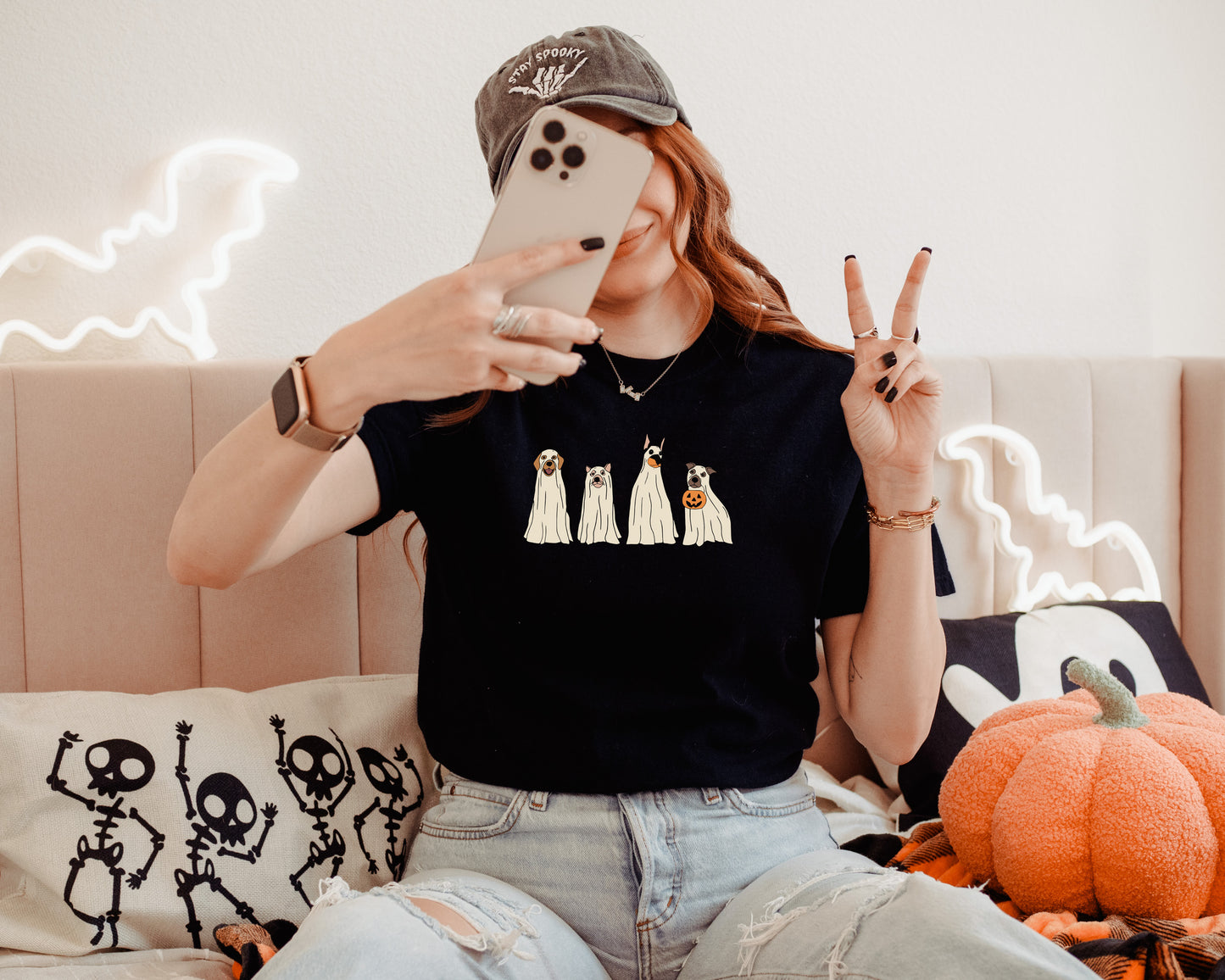 Halloween Dog Shirt | Ghost  Dog Shirt